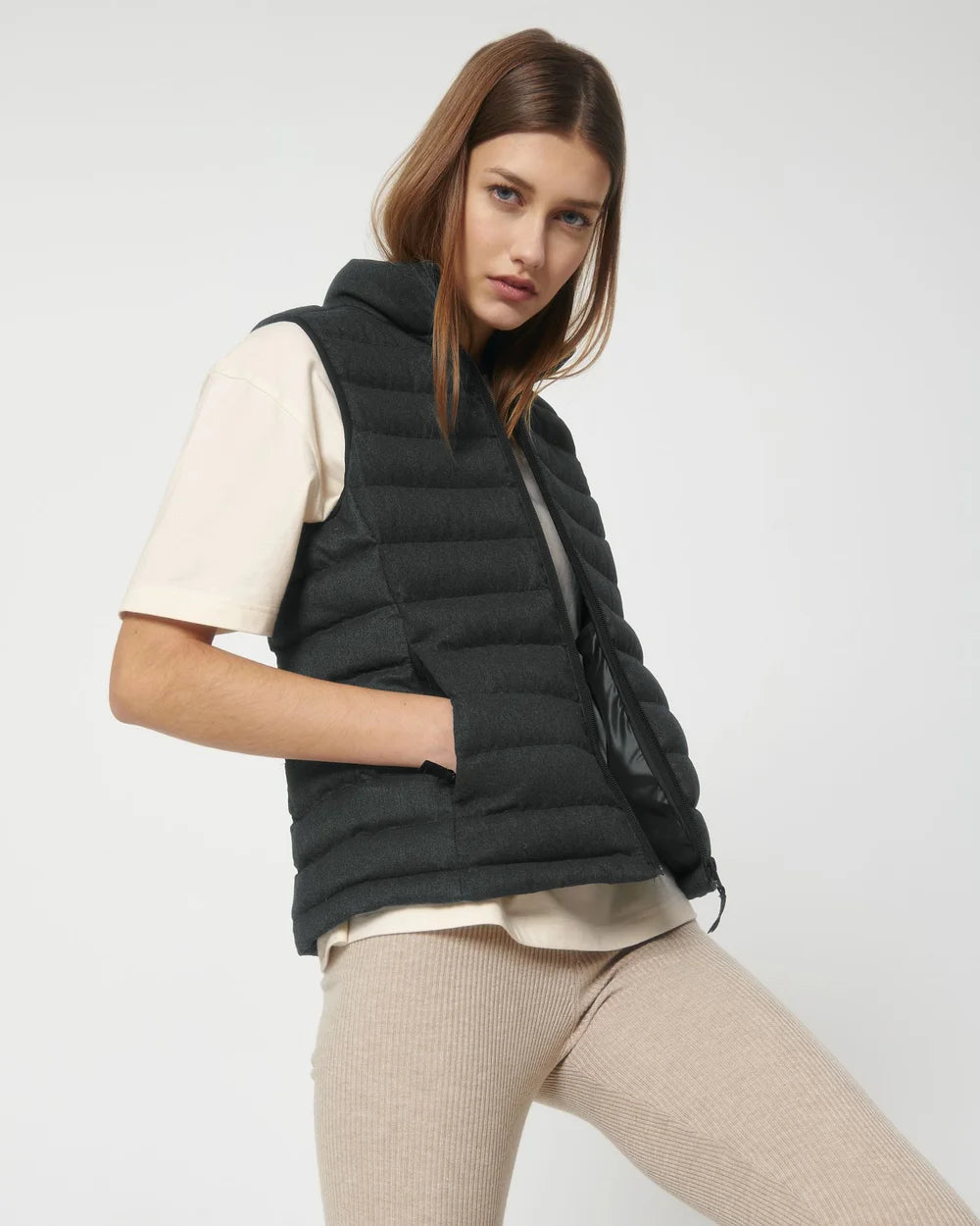 Bodywarmer laineux pour femme personnalisable