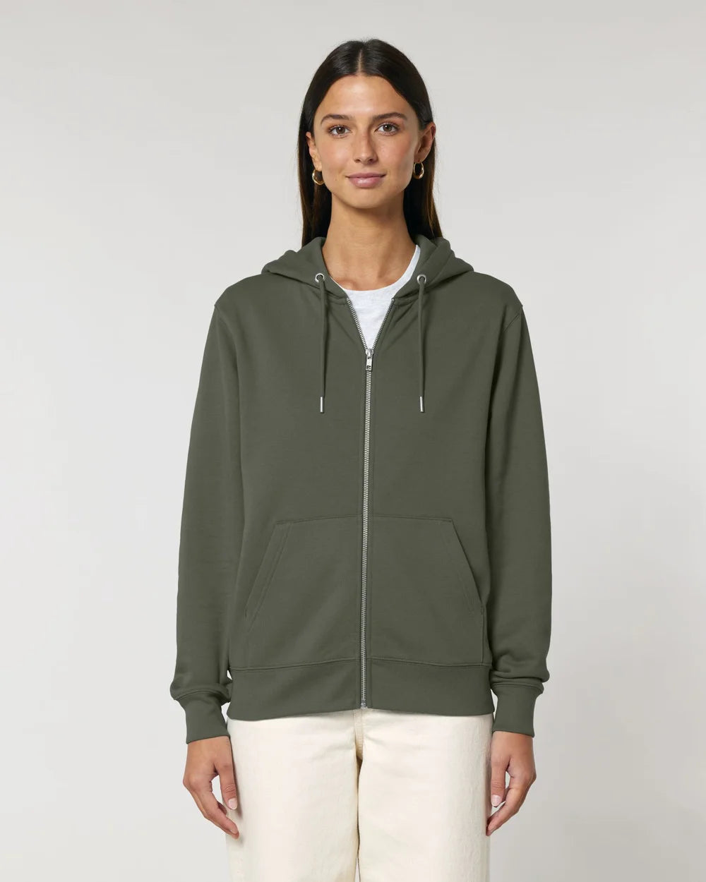 Sweat zippé unisexe éco-responsable à personnaliser