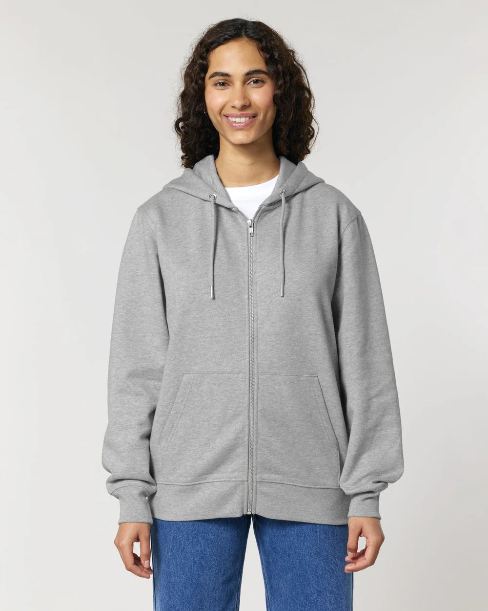 Sweat zippé unisexe éco-responsable à personnaliser