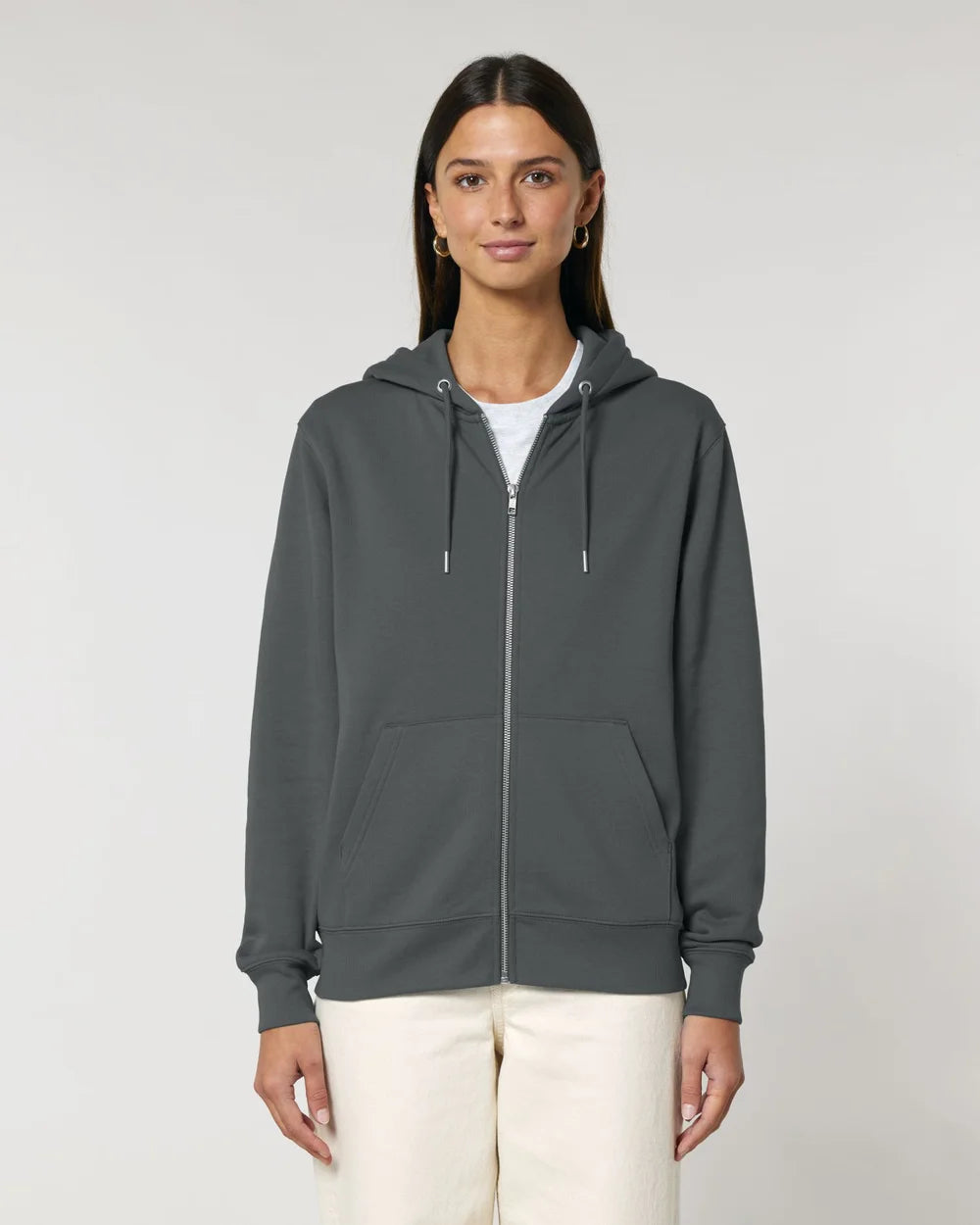 Sweat zippé unisexe éco-responsable à personnaliser
