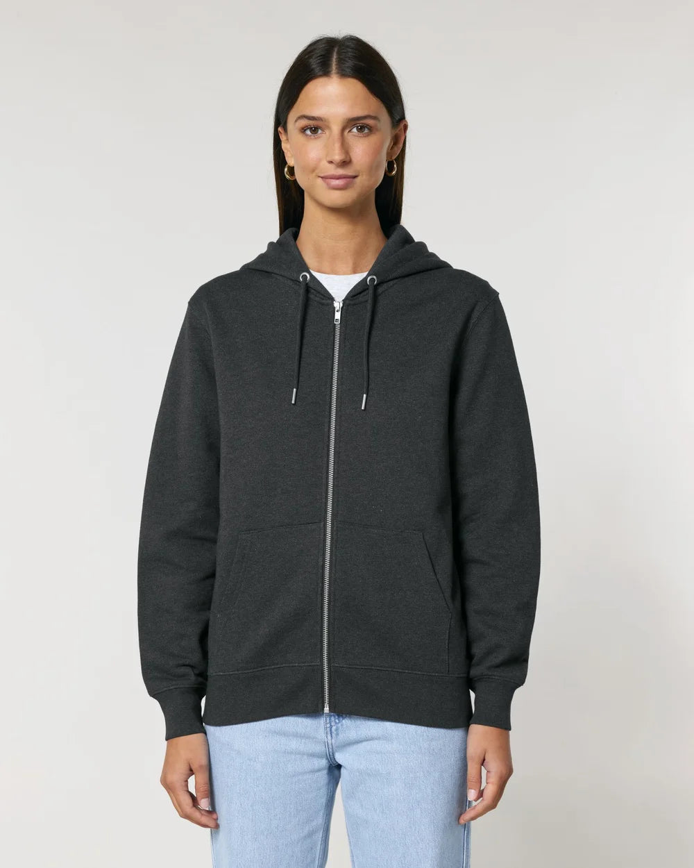 Sweat zippé unisexe éco-responsable à personnaliser