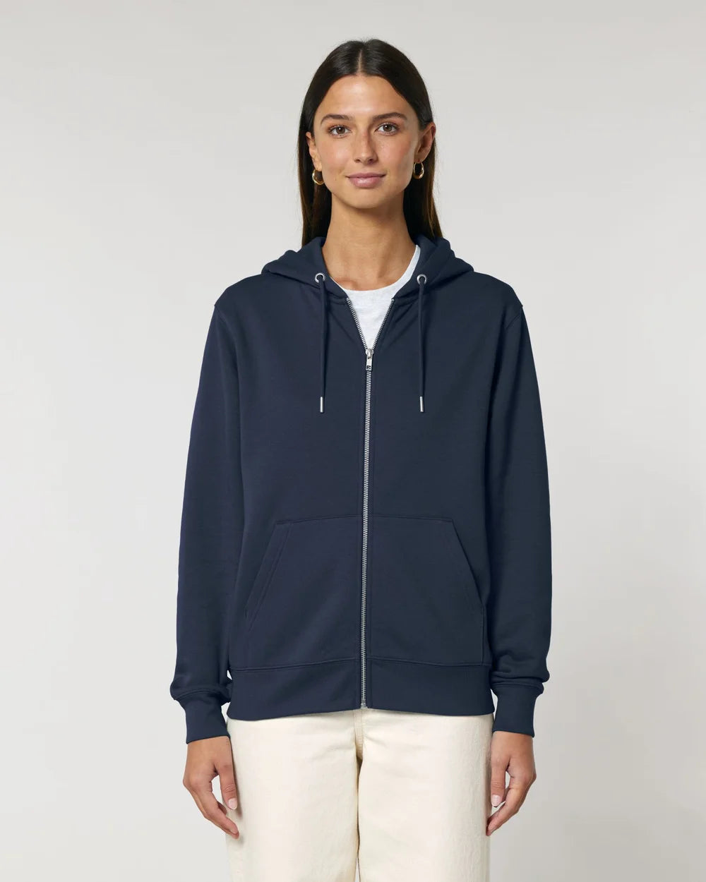 Sweat zippé unisexe éco-responsable à personnaliser