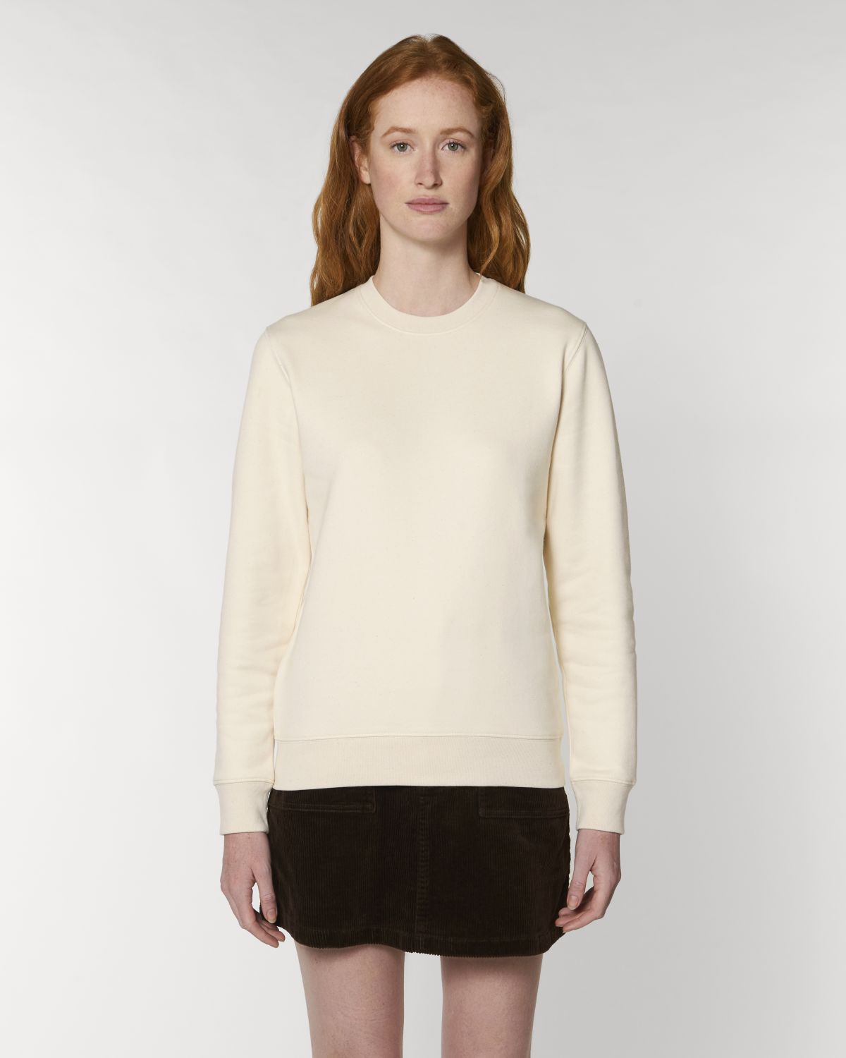 Sweat premium col rond unisexe en coton bio à personnaliser