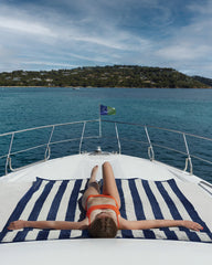 Serviette de plage XXL 170x170 Rayures Riviera à personnaliser - 8