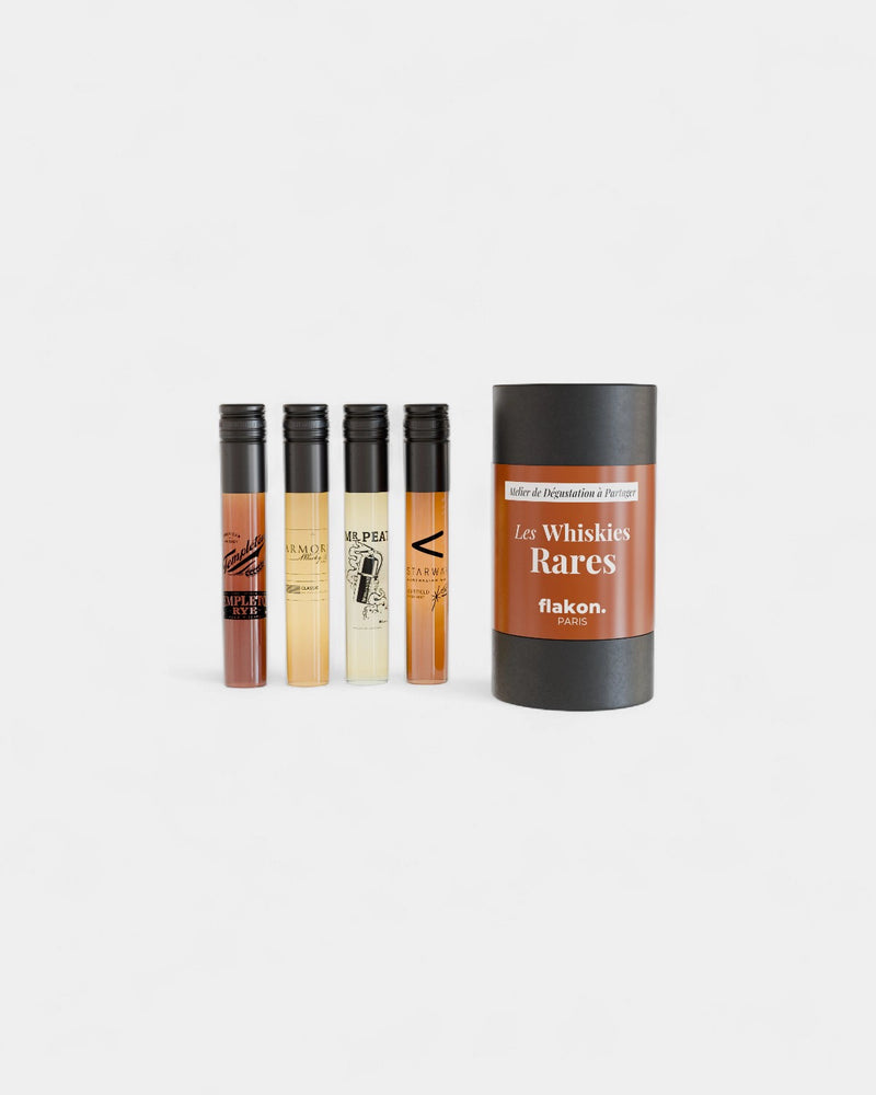 Coffret dégustation 4 flacons spiritueux à personnaliser