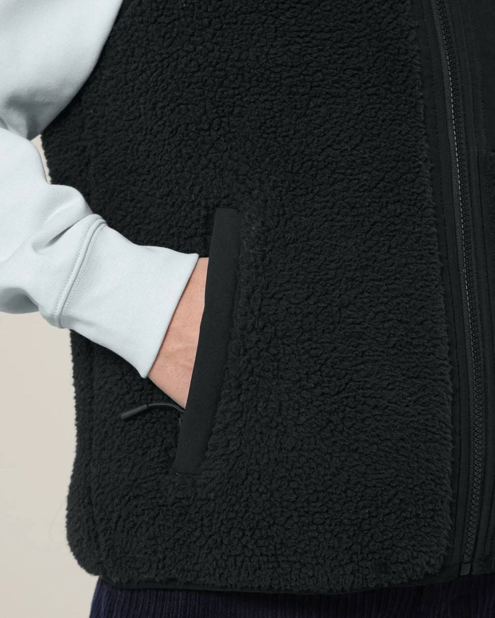 Veste sherpa sans manches unisexe à personnaliser