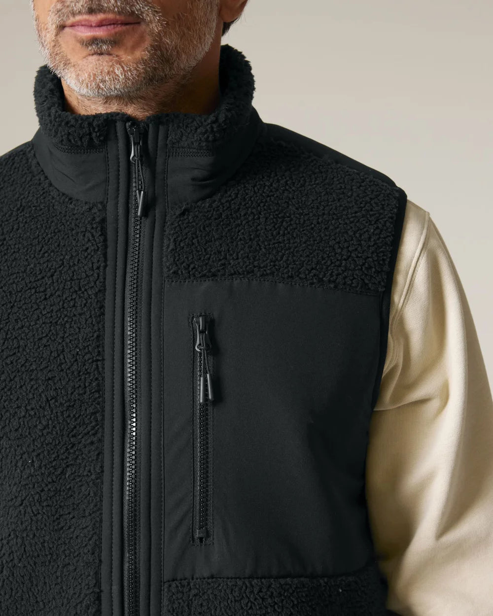 Veste sherpa sans manches unisexe à personnaliser