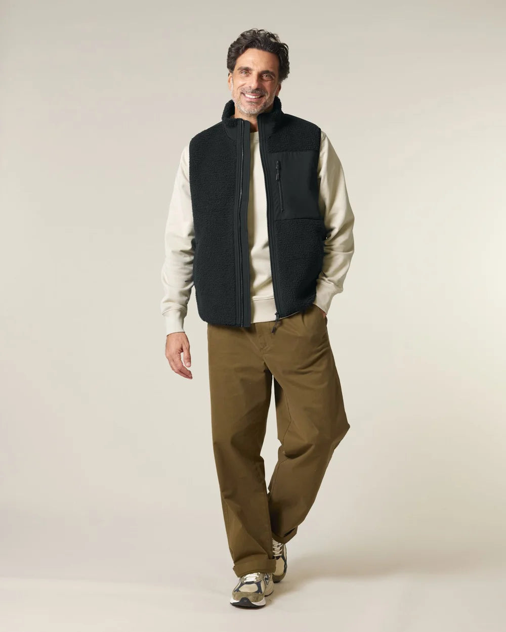 Veste sherpa sans manches unisexe à personnaliser