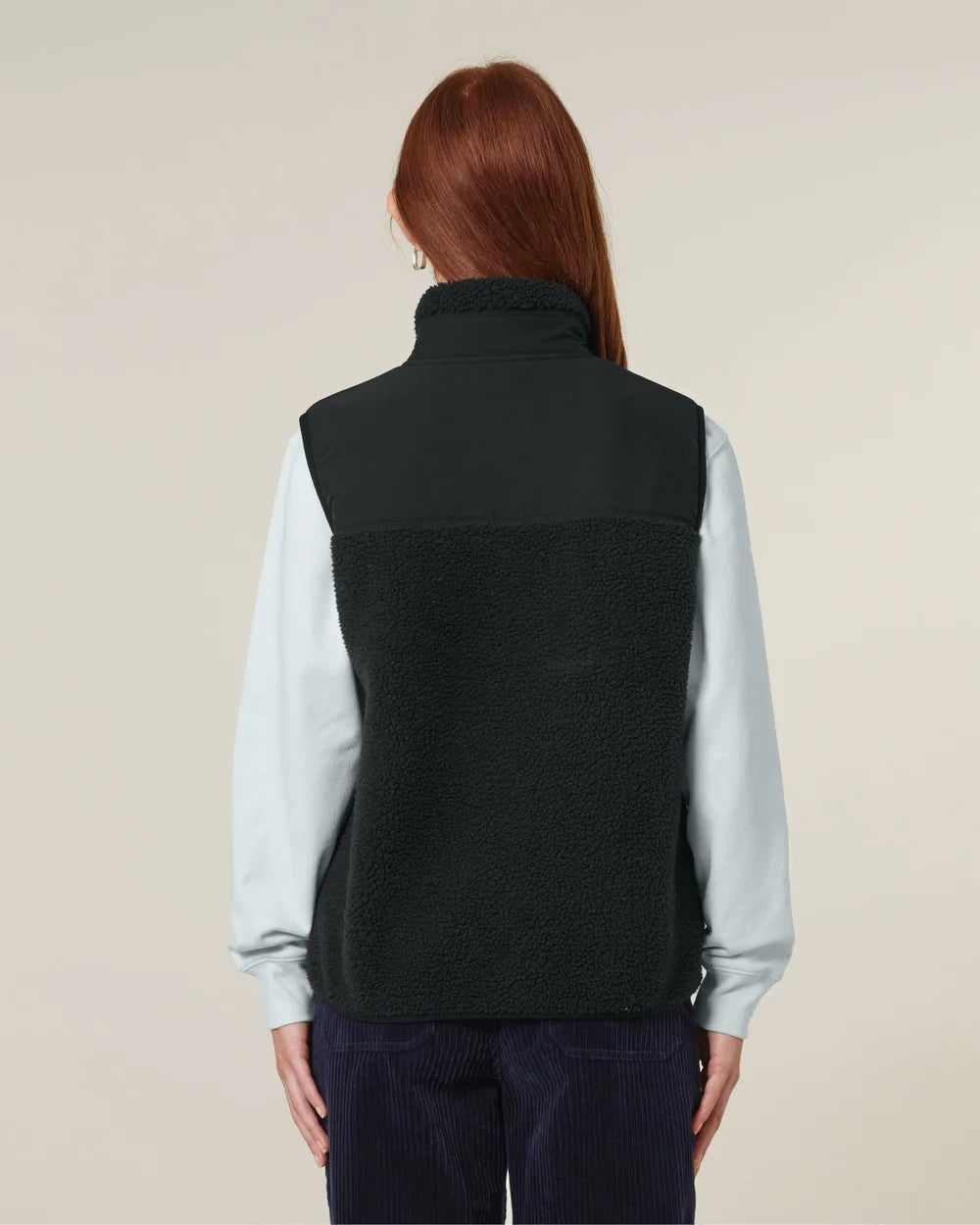 Veste sherpa sans manches unisexe à personnaliser