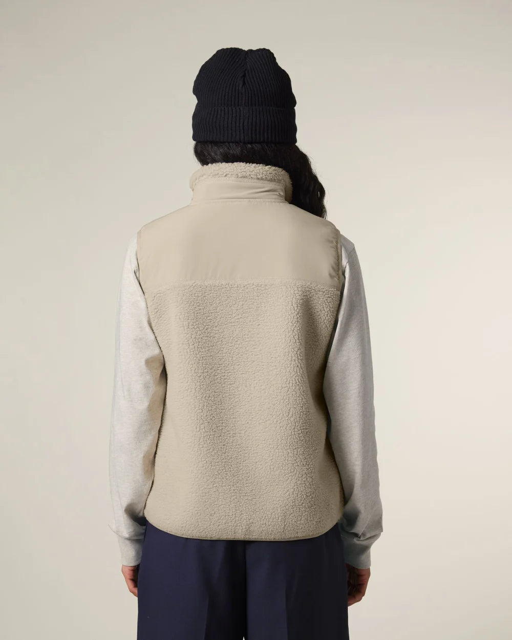 Veste sherpa sans manches unisexe à personnaliser