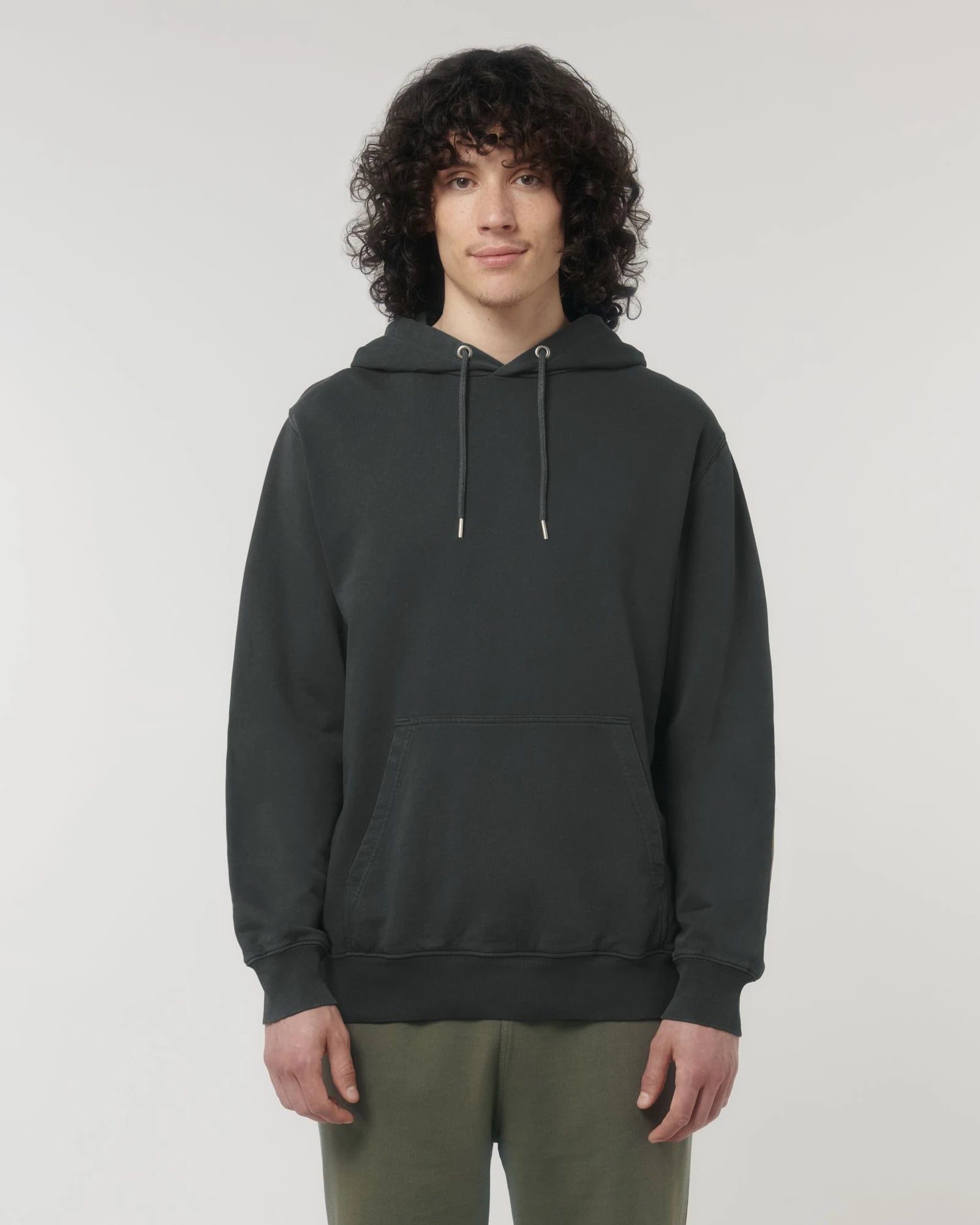 Sweat à capuche coton bio Stanley/Stella Archer à personnaliser - G. Dyed Black Rock