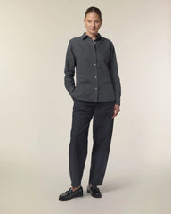Chemise femme coton bio Stanley/Stella Oxford à personnaliser - Anthracite