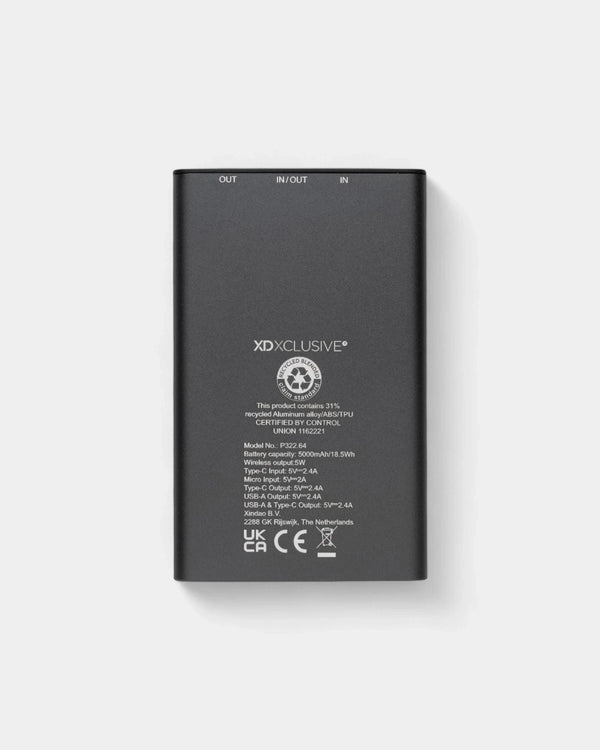 Powerbank 5000 mAh en aluminium recyclé à personnaliser