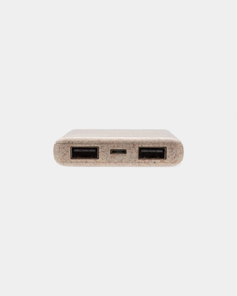 Powerbank 5 000 mAh en fibre de blé naturel à personnaliser