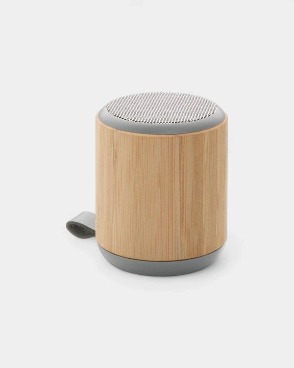 Enceinte sans fil 3W en bambou et tissu à personnaliser