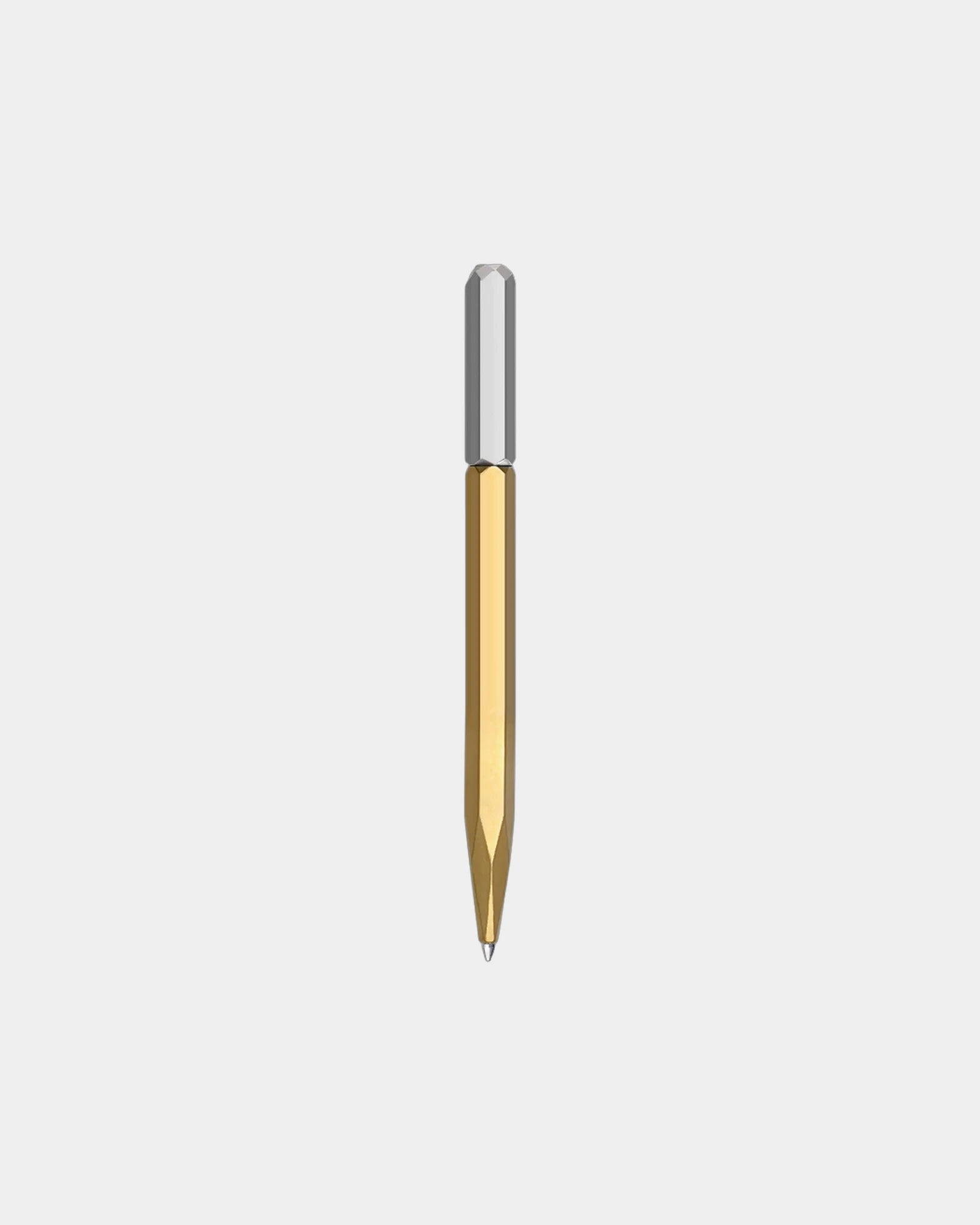 Stylo bille aluminium gravure laser à personnaliser - Raw Brass & Aluminium