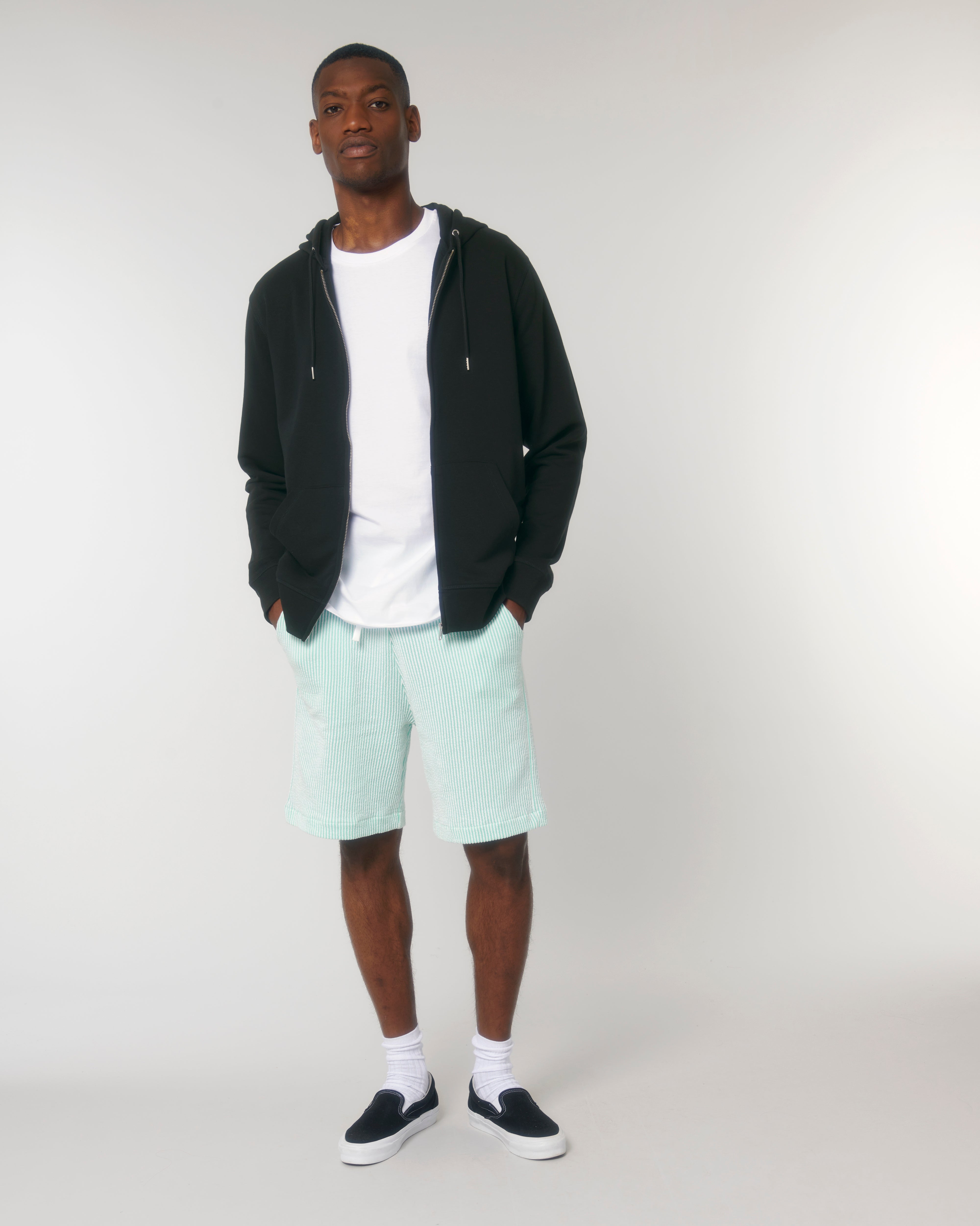Sweat zippé unisexe personnalisable en coton bio
