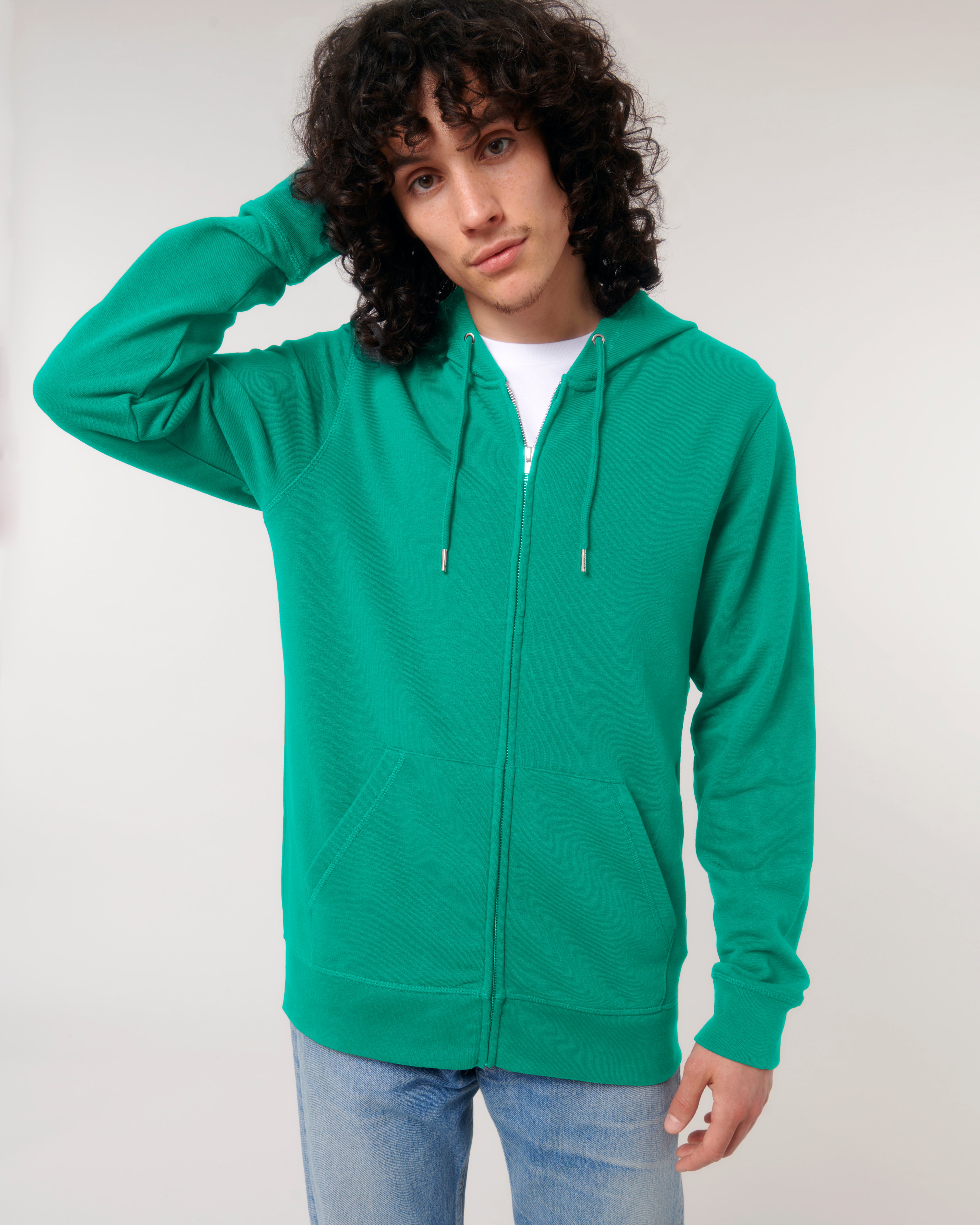 Sweat zippé unisexe personnalisable en coton bio