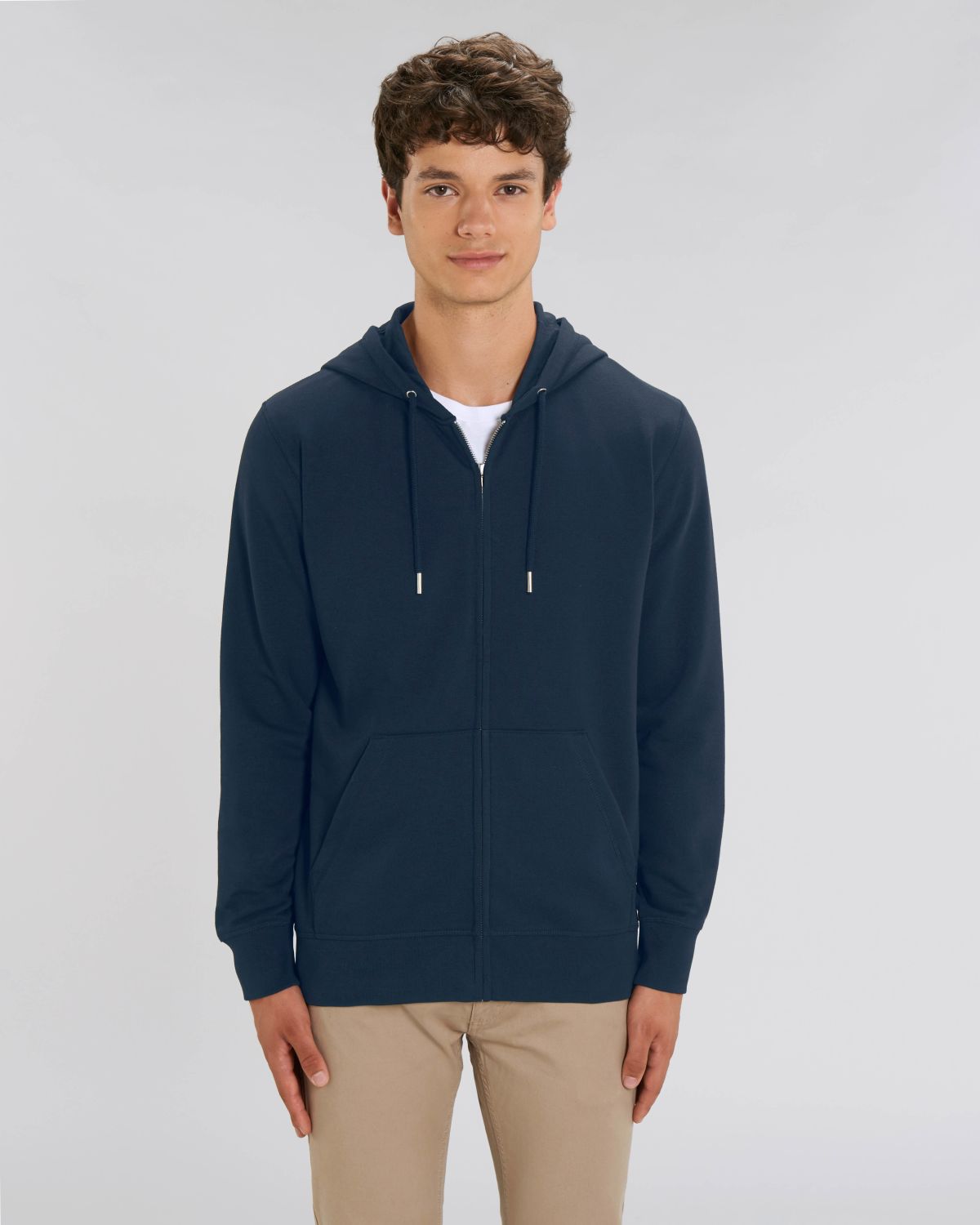 Sweat zippé unisexe personnalisable en coton bio