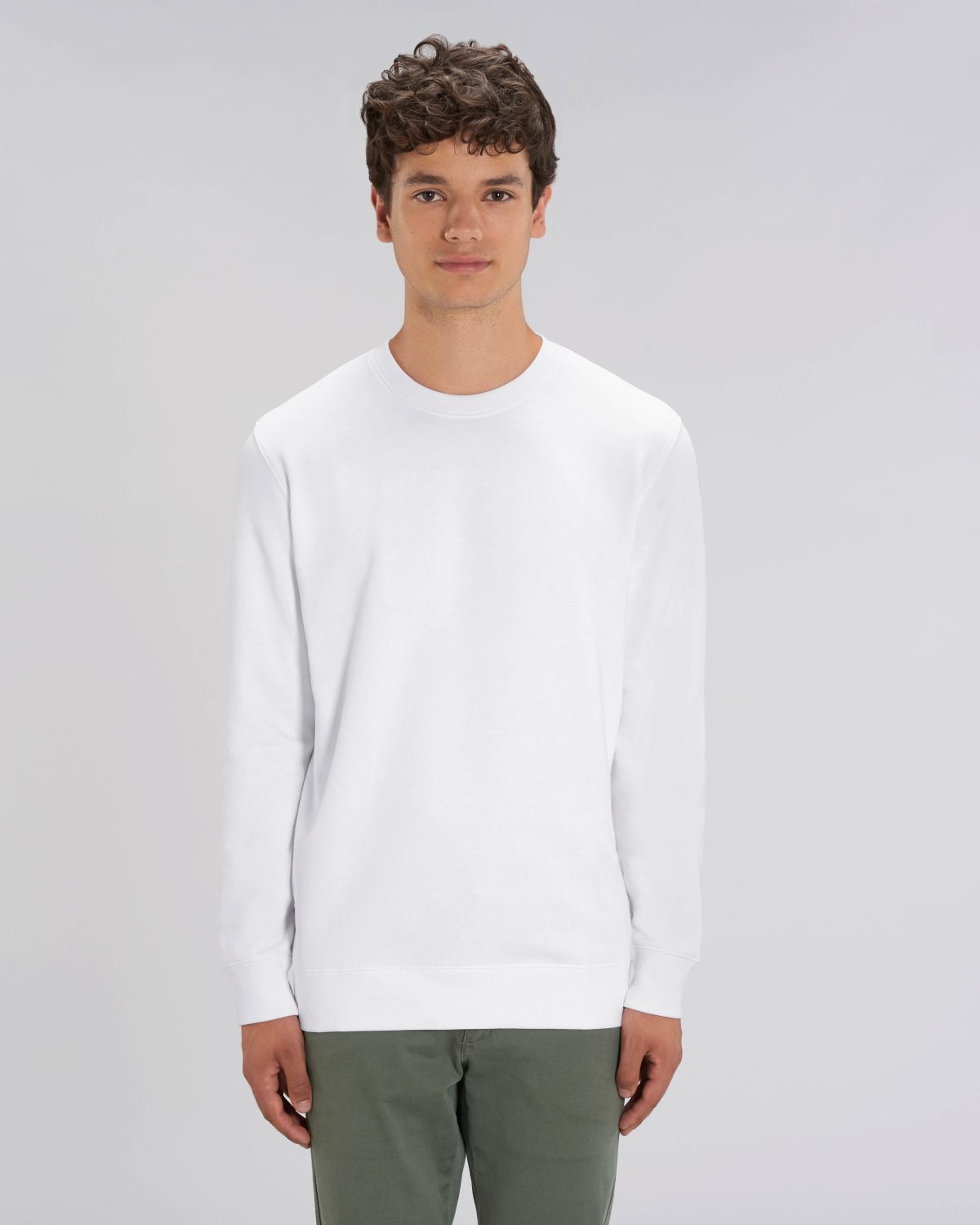 Sweat premium col rond unisexe en coton bio à personnaliser