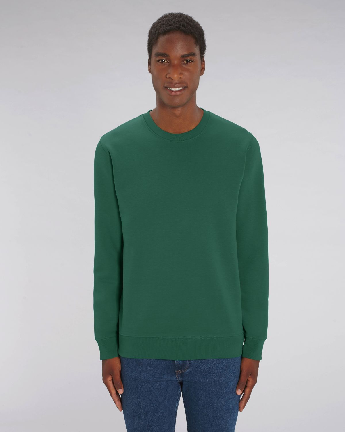 Sweat premium col rond unisexe en coton bio à personnaliser