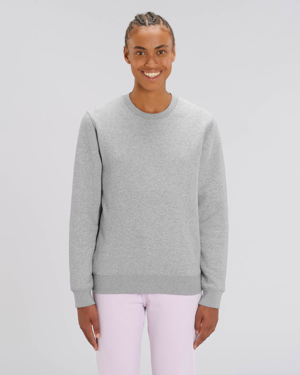 Sweat premium col rond unisexe en coton bio à personnaliser