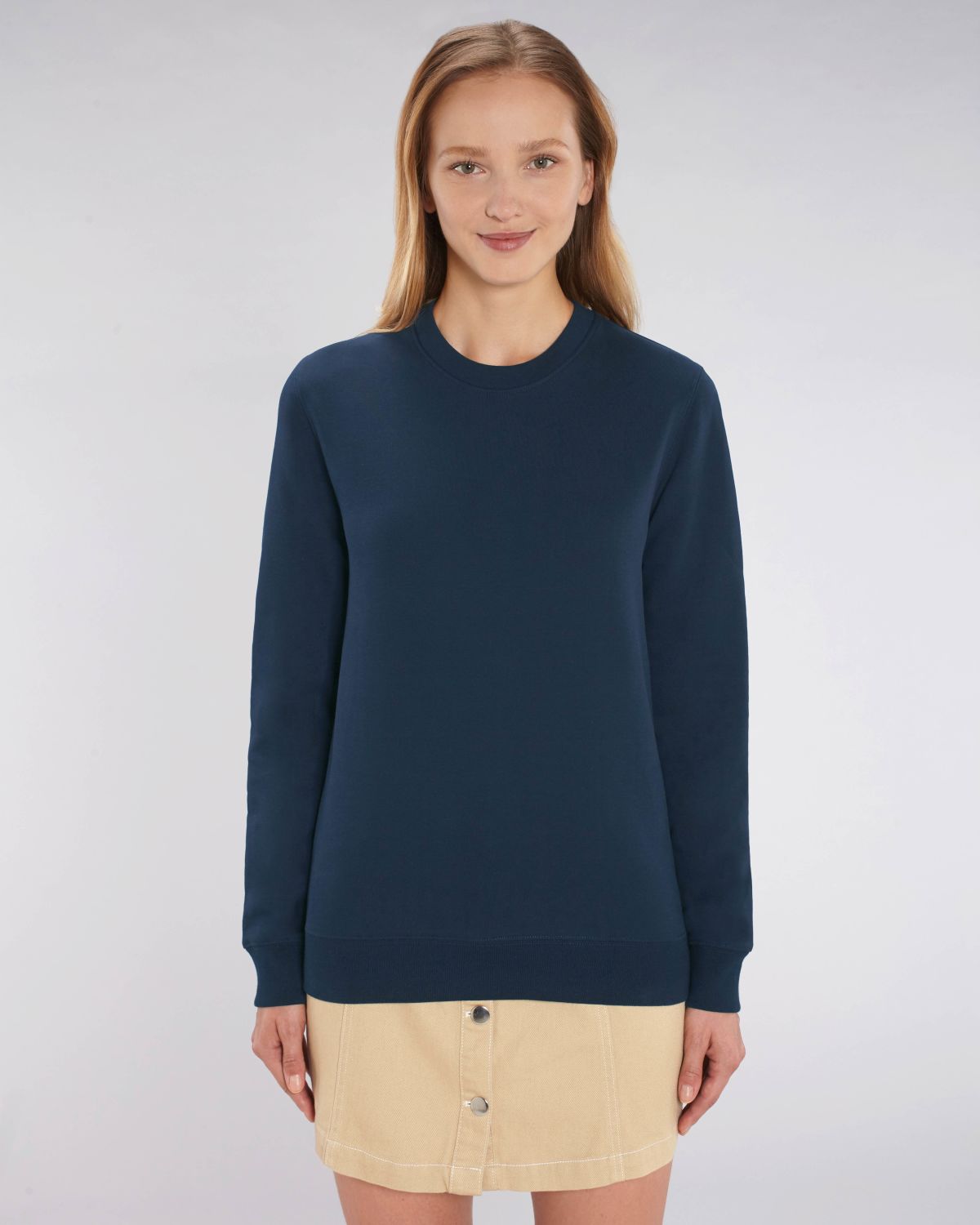Sweat premium col rond unisexe en coton bio à personnaliser