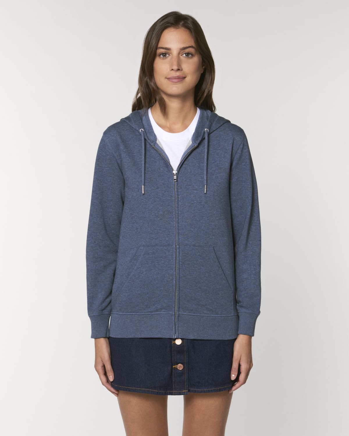 Sweat zippé unisexe personnalisable en coton bio